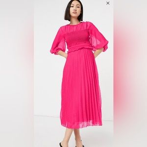 NWT ASOS pleated dress